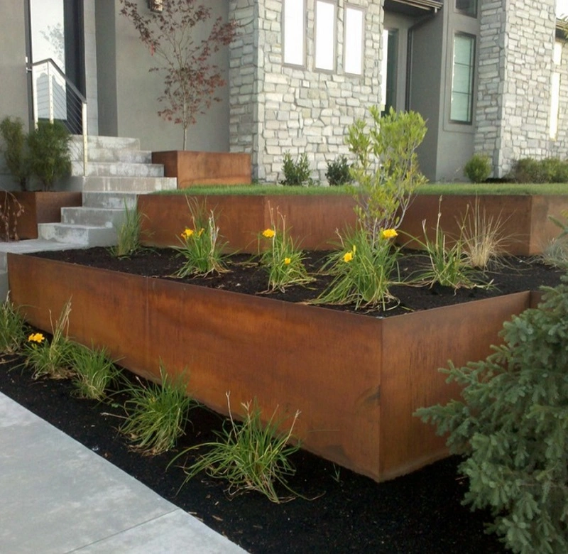 Corten Metal Rusty Garden Edging