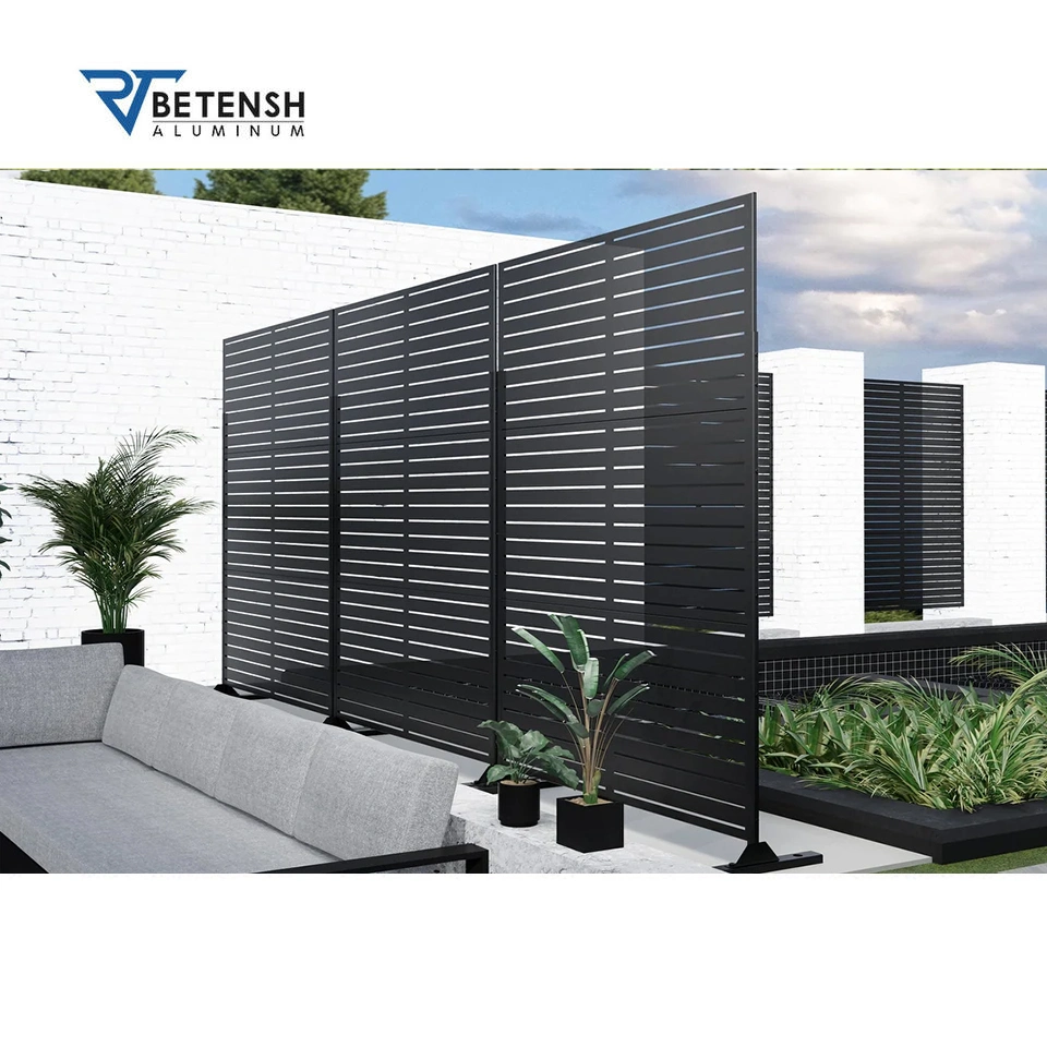 New Design Versatility Modern Grill Outdoor Metal Privacy Custom Garden Aluminum Screen Panel Slat Fencing for America/Australia Market