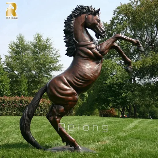 Decorazione del parco del giardino della scultura del cavallo del bronzo dell'ornamento del parco della statua animale del metallo di arte antica a grandezza naturale personalizzata all'aperto