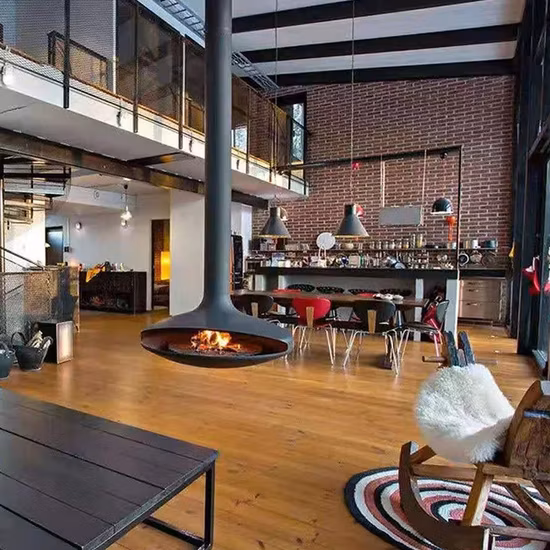 La fabbrica popolare europea fornisce direttamente caminetti a legna sospesi