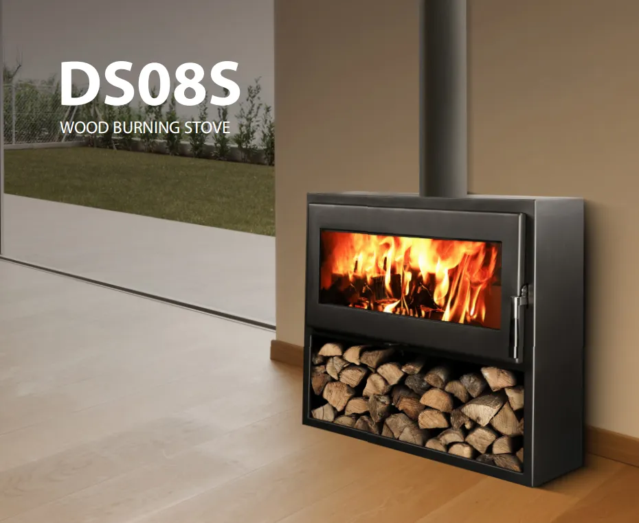 2022 Eco nuovo design per interni autoportante stufa a legna nera caminetto riscaldatore domestico con protezione dal surriscaldamento