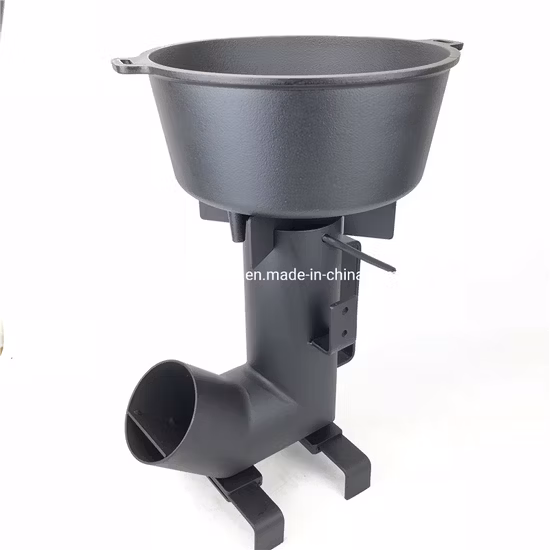 Fornello da campeggio a razzo, fornello da campeggio portatile a legna con grande camera di combustibile, ideale per cucinare all'aperto, campeggio, picnic, barbecue, caccia, pesca